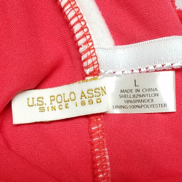 U.S. Polo Assn One Piece Ruffle Skirt Swimsuit L - Picture 6 of 6